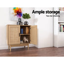 Artiss Rattan Buffet Sideboard 2 Doors - BRIONY Oak-7