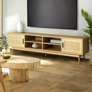 Artiss TV Cabinet Entertainment Unit Storage Cabinets Rattan Wooden 180CM-1