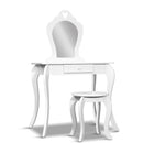 Keezi Kids Dressing Table Stool Set Vanity Mirror Princess Children Makeup White-3
