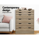 Artiss 6 Chest of Drawers - MYLA Oak-5