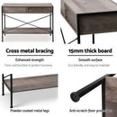Artiss Console Table 2 Drawers Walnut Marconi-6