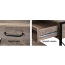 Artiss Console Table 2 Drawers Walnut Marconi-8