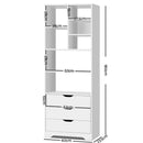 Artiss Bookshelf with Drawers - NANA White-4
