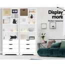 Artiss Bookshelf with Drawers - NANA White-6