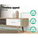 Artiss TV Cabinet Entertainment Unit Stand Storage Drawer Scandinavian 180cm Oak-8