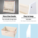 Keezi 4 Tiers Kids Bookshelf Magazine Rack Children Bookcase Organiser Drawer-8