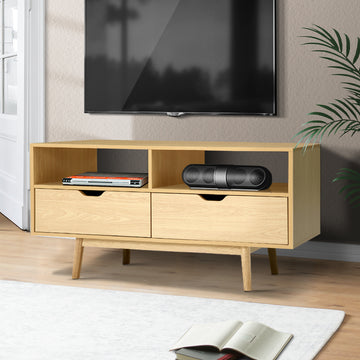 Artiss TV Cabinet Entertainment Unit Stand Wooden Storage 120cm Scandinavian