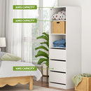 Artiss 3 Chest of Drawers Tallboy Cabinet White-5
