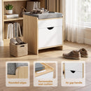 Artiss Storage Ottoman with Drawer 100kg Capacity Footrest Cushion Oak-7