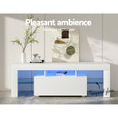 Artiss Entertainment Unit TV Cabinet LED 130cm White Elo-5