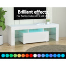 Artiss Entertainment Unit TV Cabinet LED 130cm White Elo-6