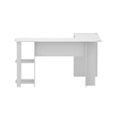 Artiss Computer Desk Shelf L-Shape White 136CM-3