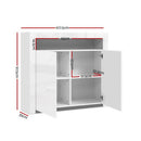 Artiss Buffet Sideboard LED - ARNO White-4