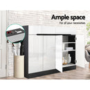 Artiss Shoe Rack Cabinet Storage 120cm w/ Drawer - White Lydia-8