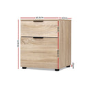 Artiss Filing Cabinet 2 Drawer Office Storage Organiser-4
