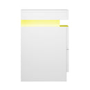 Artiss Bedside Table LED 2 Drawers Lift-up Storage - COLEY White-3