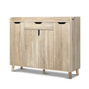 Artiss Shoe Rack Cabinet 26 Pairs Adjustable Pine Cissy-3