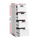 Artiss 4 Chest of Drawers - LEESA White-4
