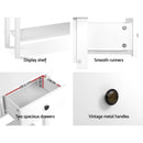 Artiss Console Table 2 Drawers 80CM White Chole-7