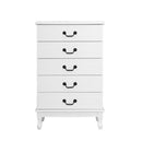 Artiss 5 Chest of Drawers - KUBI White-5