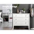 Artiss 3 Chest of Drawers - BRITTANY White-6