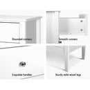 Artiss 3 Chest of Drawers - BRITTANY White-8