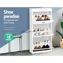 Artiss Shoe Rack Cabinet 18 Pairs 3-tier White Sena-6