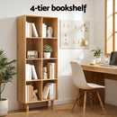Artiss Bookshelf Bookcase 4 Tiers LEOR Pine-6