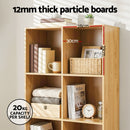 Artiss Bookshelf Bookcase 4 Tiers LEOR Pine-7