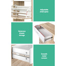 Artiss Shoe Rack Cabinet 36 Pairs Adjustable Shelves Pine Sara-8