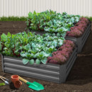 Green Fingers 2x Garden Bed 120x90cm Planter Box Raised Container Galvanised Herb-7