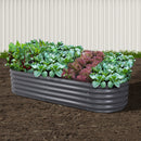 Green Fingers Garden Bed 160X80X42cm Oval Planter Box Raised Container Galvanised-1