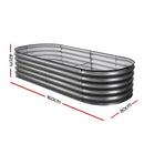 Green Fingers 4 Pcs Raised Garden Bed Kit Oval Galvanized Steel Planter Boxes 160x80x42cm, Heavy Duty Metal Elevated Garden Bed for Vegetables Flowers Herbs, with Safety Edging, Gloves & Pegs Included-7