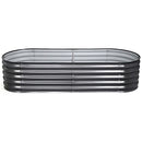 Green Fingers 4 Pcs Raised Garden Bed Kit Oval Galvanized Steel Planter Boxes 160x80x42cm, Heavy Duty Metal Elevated Garden Bed for Vegetables Flowers Herbs, with Safety Edging, Gloves & Pegs Included-8