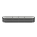 Green Fingers 4 Pcs Raised Garden Bed Kit Oval Galvanized Steel Planter Boxes 320x80x56cm, Heavy Duty Metal Elevated Garden Bed for Vegetables Flowers Herbs, with Safety Edging, Gloves & Pegs Included-8