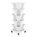 Green Fingers Garden Bed 5 Tier Vertical Garden Strawberry Stackable Planters Herbs Petunias-3