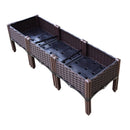Green Fingers Garden Bed 120x40x36cm PP Planter Box Raised Container Growing Herb-1