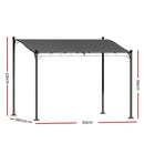 Instahut Gazebo Marquee 3m Outdoor Event Wedding Tent Camping Party Shade Iron Art Canopy Grey-2