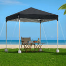 Instahut Gazebo 2x2m Outdoor Patio Garden Marquee Shade w/ Base Pods Black-7