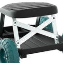 Gardeon Garden Cart Rolling Stool with Wheels Gardening Helper Seat Farm Yard-4