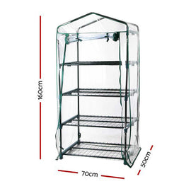 Green Fingers Greenhouse 4 Tiers Mini Green House Garden Bed Planter Box 1.6x0.7x0.5M - 0