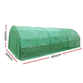 Green Fingers Greenhouse 6x3x2M Walk in Green House Tunnel Plant Garden Shed Dome - 0