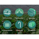 Green Fingers Greenhouse 6x3x2M Walk in Green House Tunnel Plant Garden Shed Dome-6