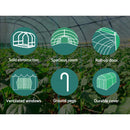 Green Fingers Greenhouse 3.5x2x2M Walk in Green House Tunnel Plant Garden Shed-6