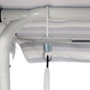 Gardeon Outdoor Swing Chair Garden Bench Furniture Canopy 3 Seater White Grey-5