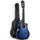 Alpha 34 Inch Classical Guitar Wooden Body Nylon String Beginner Kids Gift Blue-1