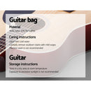 Alpha 41 Inch Acoustic Guitar Wooden Body Steel String Dreadnought Stand Wood-7