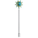 Gardeon Garden Windmill Solar Light Colorful Peacock Metal Spinner 190cm-4