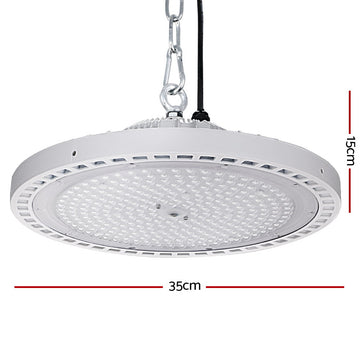Leier LED High Bay Lights 200W UFO Industrial Shed Warehouse Factory Lamp White - 0