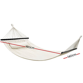 Gardeon Hammock Bed Outdoor Camping Portable Hanging Chair 2 Person Piillow - 0